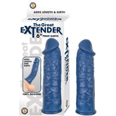 THE GREAT EXTENDER 6" PENIS SLEEVE-BLUE